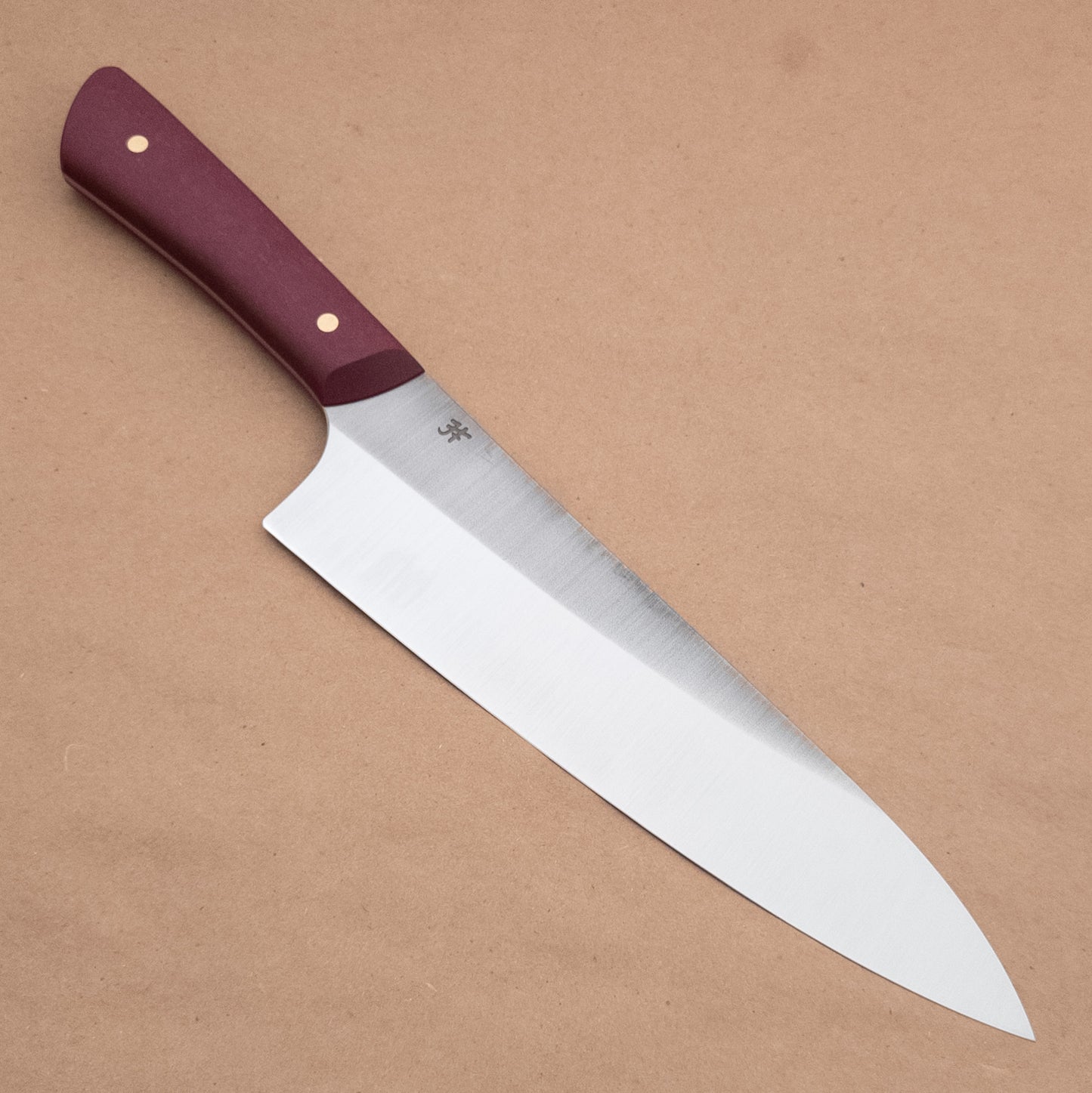 200mm Josh Fisher Nitro-V Chef Maroon Richlite Handle