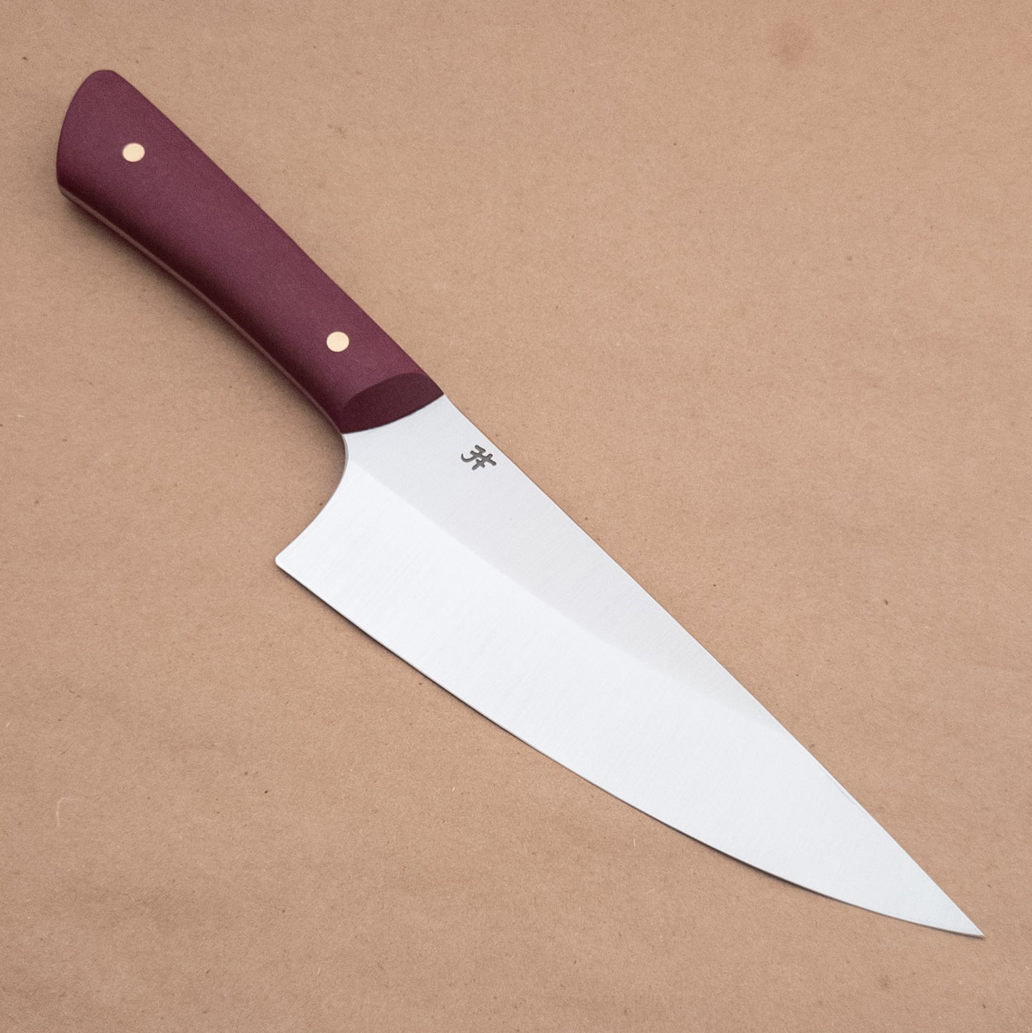 165mm Josh Fisher Nitro-V Chef Maroon Richlite Handle