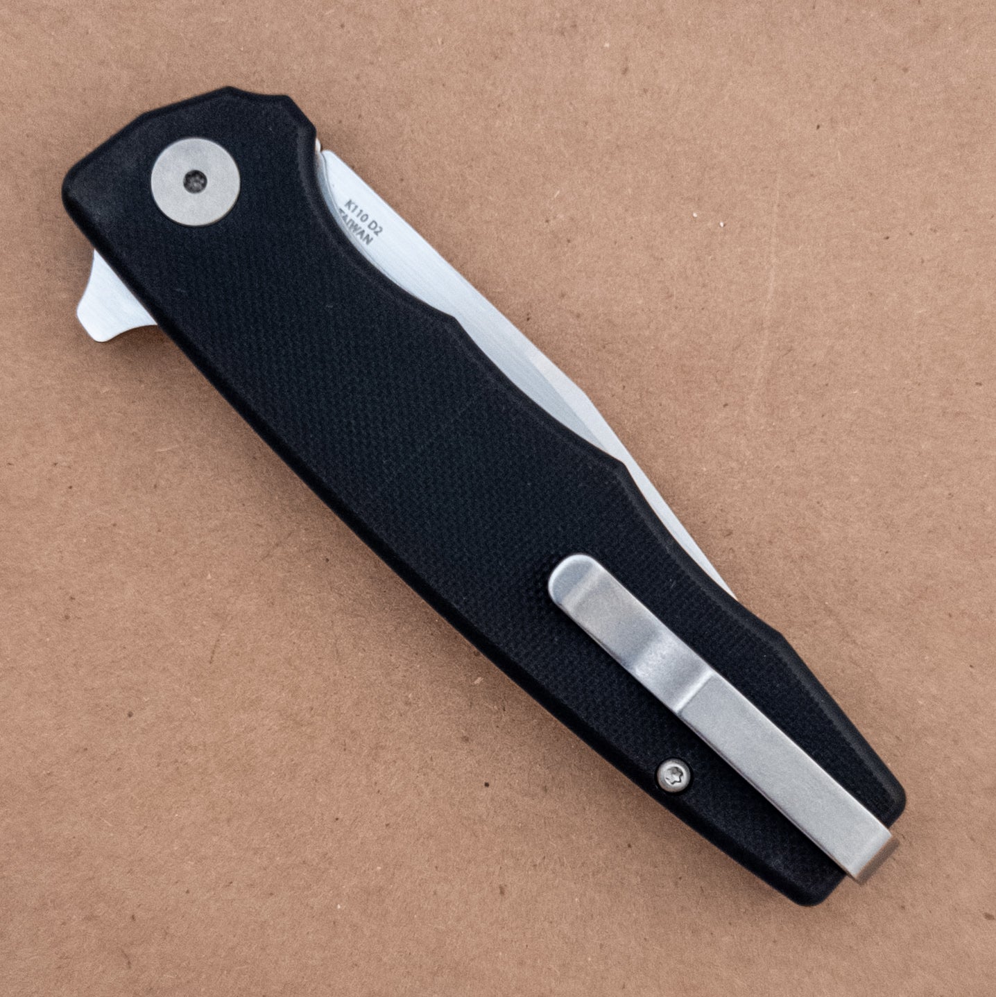 3.5" Ocaso Strategy D2 Black G10 Satin Flipper
