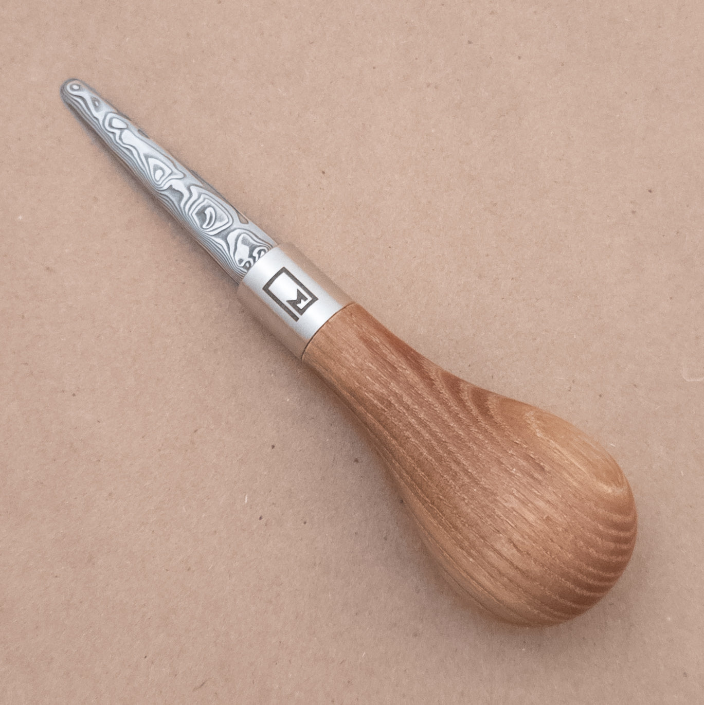 Monolith Knives Damascus Oyster Shucker Locust Wood