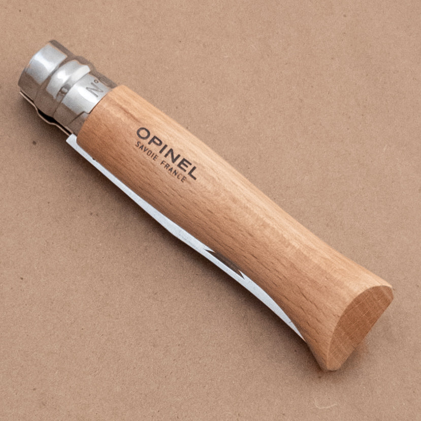 Opinel No.09 Beech Wood Stainless Steel Folding Knife