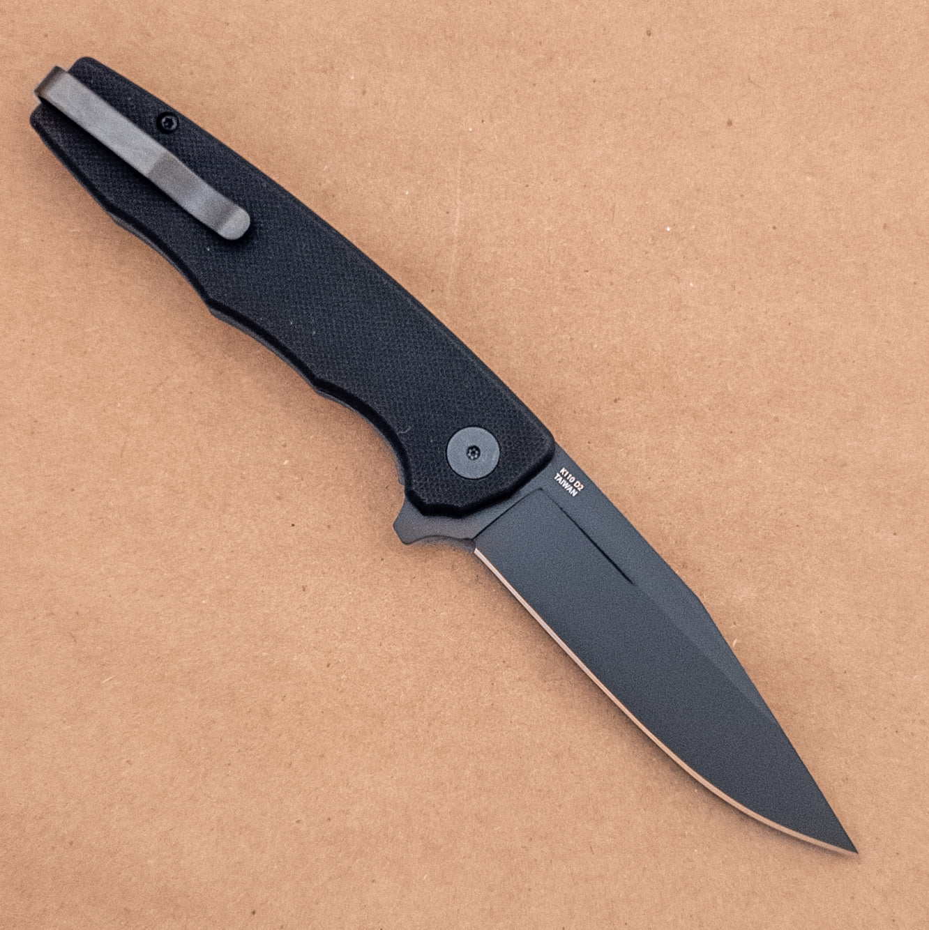3.5" Ocaso Strategy D2 Black G10 Flipper