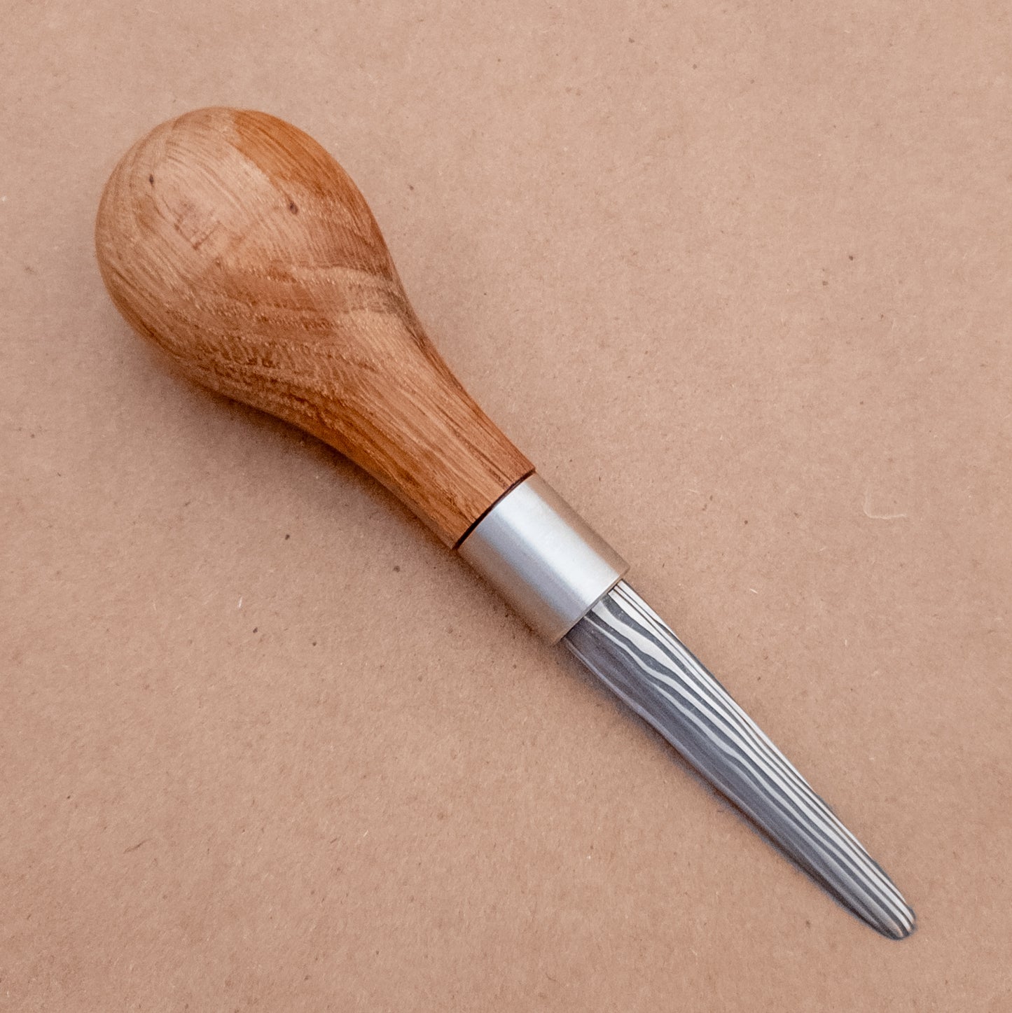 Monolith Knives Damascus Oyster Shucker White Oak