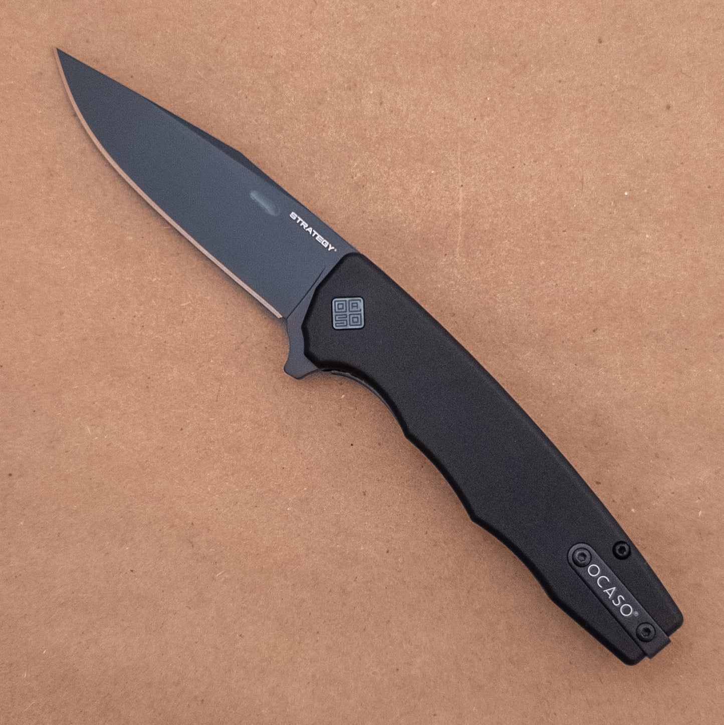 3.5" Ocaso Strategy D2 Black Aluminum Flipper