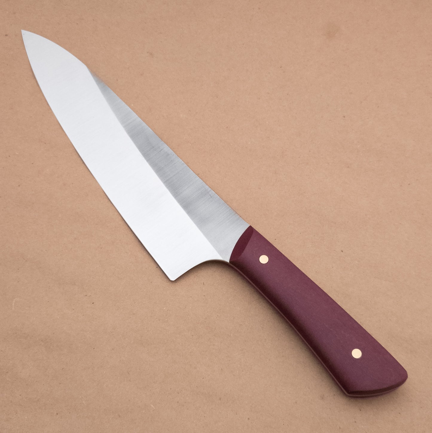200mm Josh Fisher Nitro-V Chef Maroon Richlite Handle
