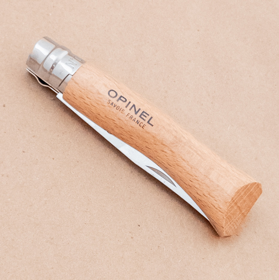 Opinel No.07 Beech Wood Stainless Steel Folding Knife
