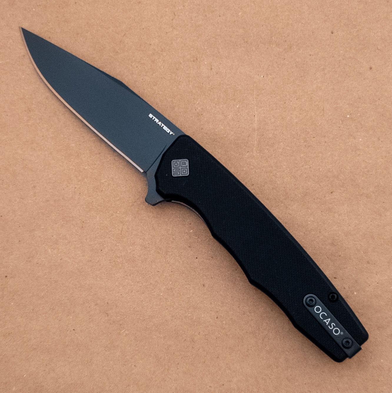 3.5" Ocaso Strategy D2 Black G10 Flipper