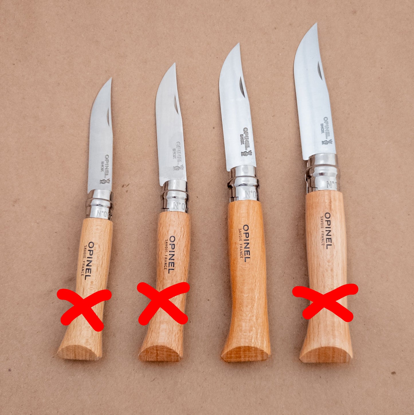 Opinel No.08 Beech Wood Stainless Steel Folding Knife
