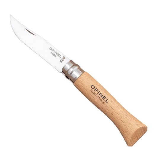 Opinel No.06 Beech Wood Stainless Steel Folding Knife