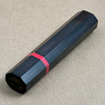 Ebony Wa Handle with Red Corian Spacer