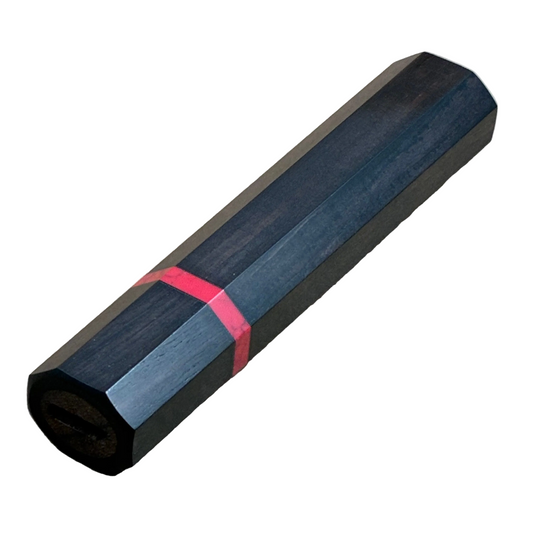 Ebony Wa Handle with Red Corian Spacer