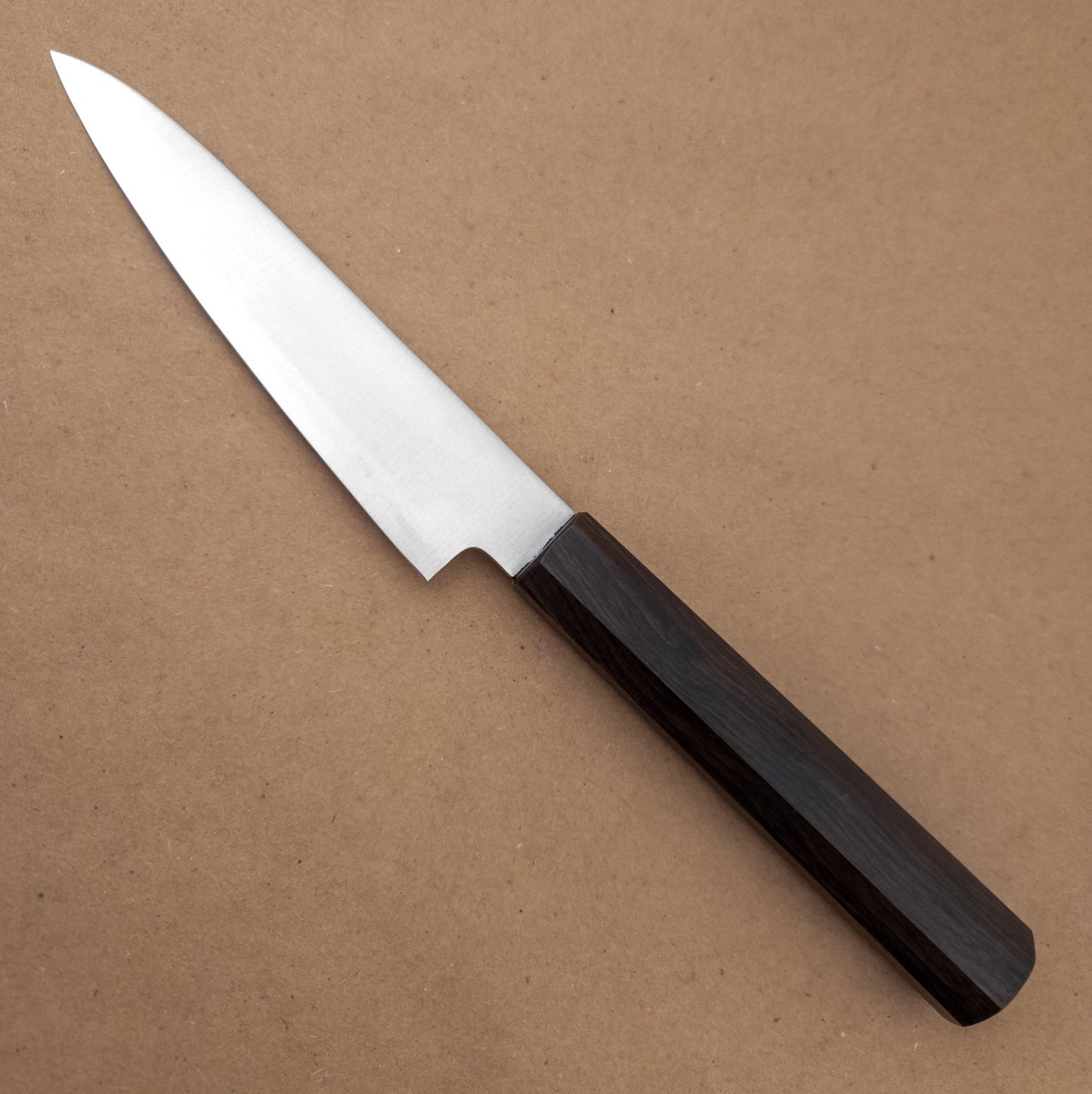 120mm Hatsukokoro Hayabusa HAP40 Ebony Wa Petty Utility left side - District Cutlery