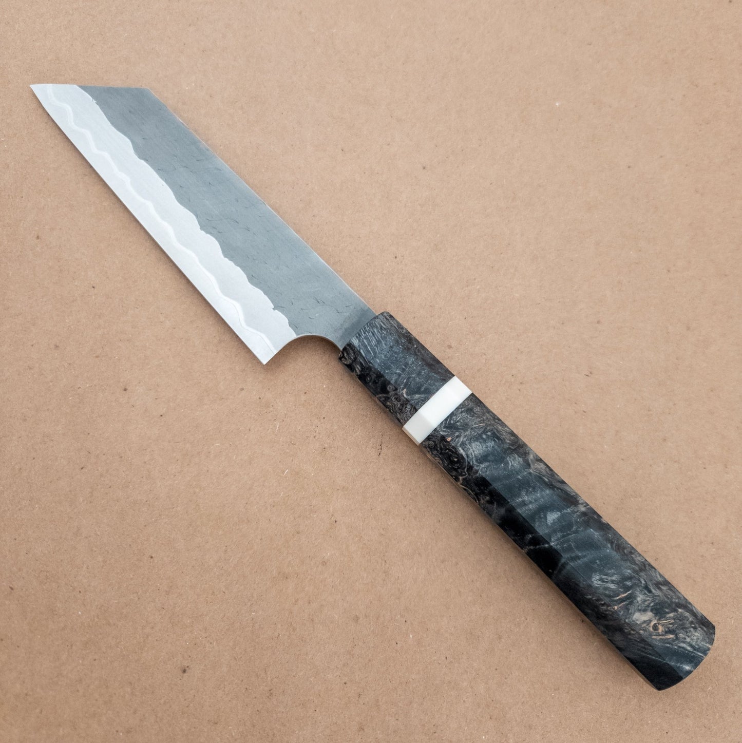 120mm Nigara AS Wa Kiristuke Petty Utility Stabilized Birch Handle - District Cutlery