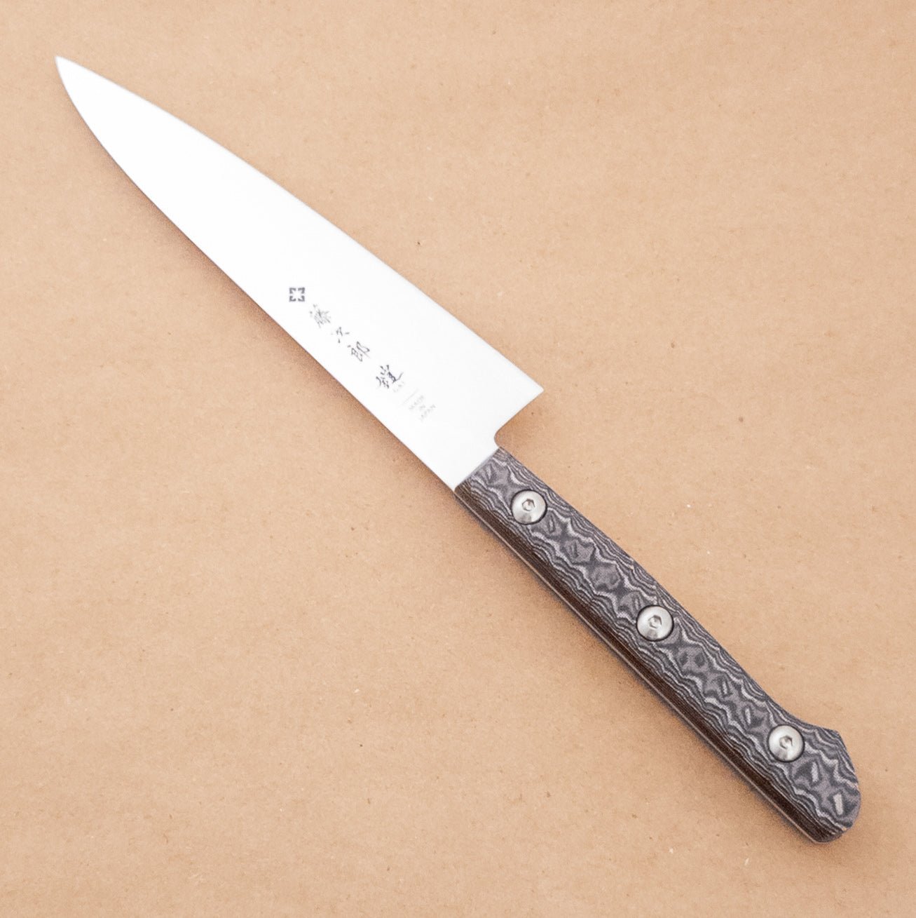 135mm Tojiro Gai VG10 Damascus Petty Utility Yo Handle right side - District Cutlery