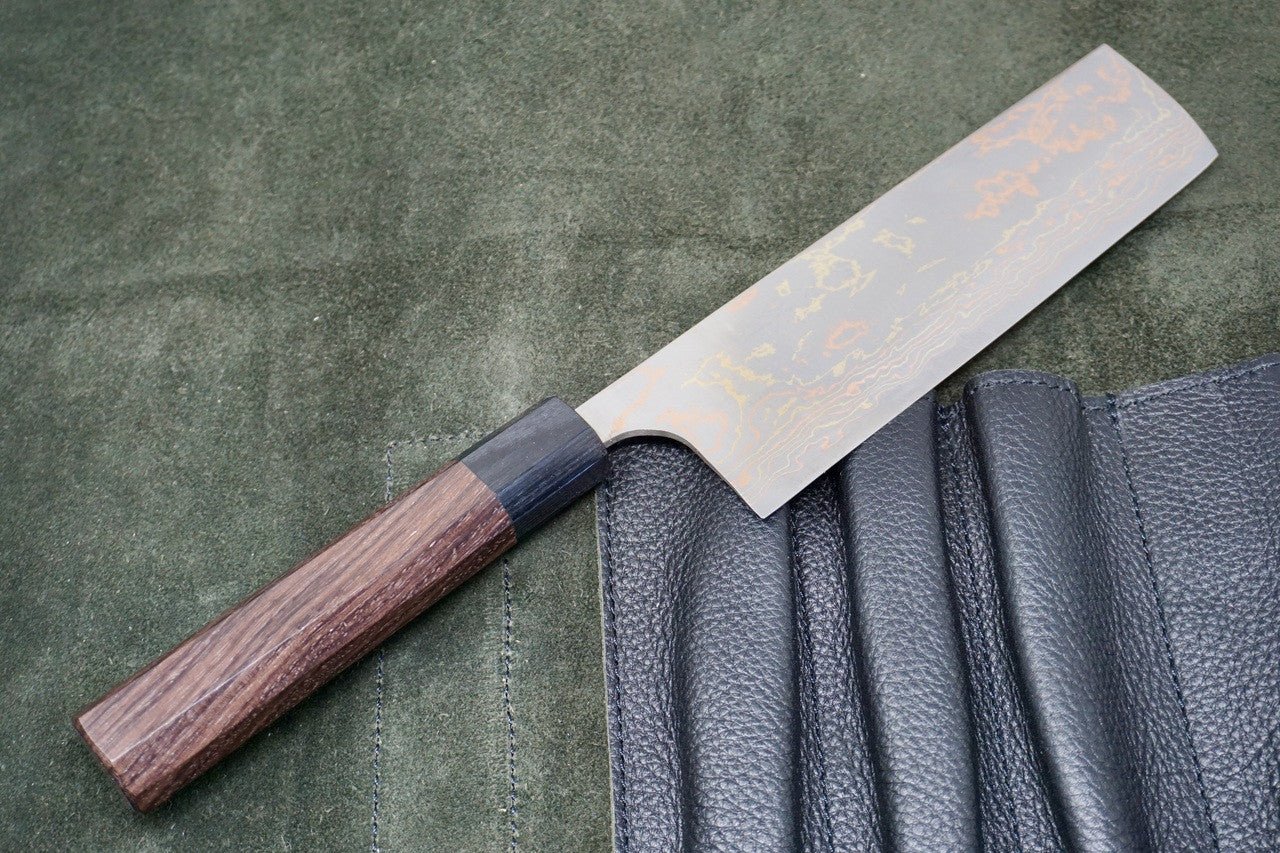 165 Saji Aogami Rainbow Wa Nakiri - District Cutlery