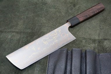 165 Saji Aogami Rainbow Wa Nakiri - District Cutlery