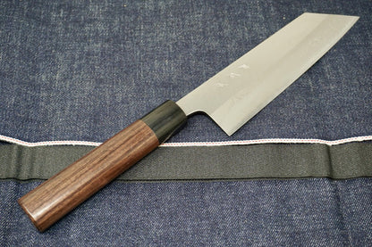 165mm Muneishi AO2 Damascus Wa Bunka Rosewood - District Cutlery