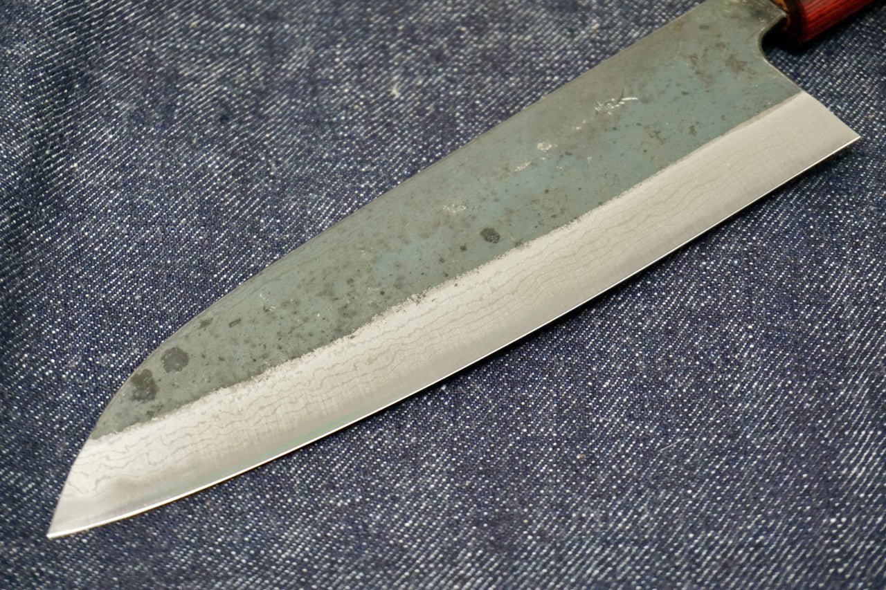 165mm Muneishi Aogami Damascus Wa Santoku - District Cutlery