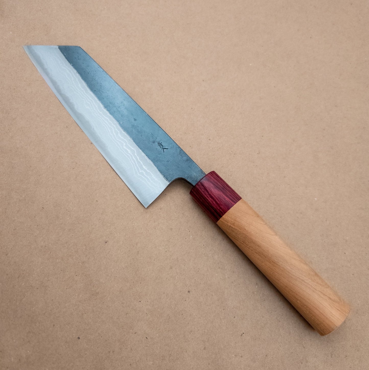 165mm Muneishi Damascus Kurouchi Wa Bunka - District Cutlery