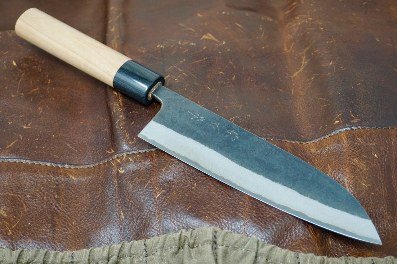 165mm Muneishi Stainless - Clad Aogami #2 Wa Santoku - District Cutlery