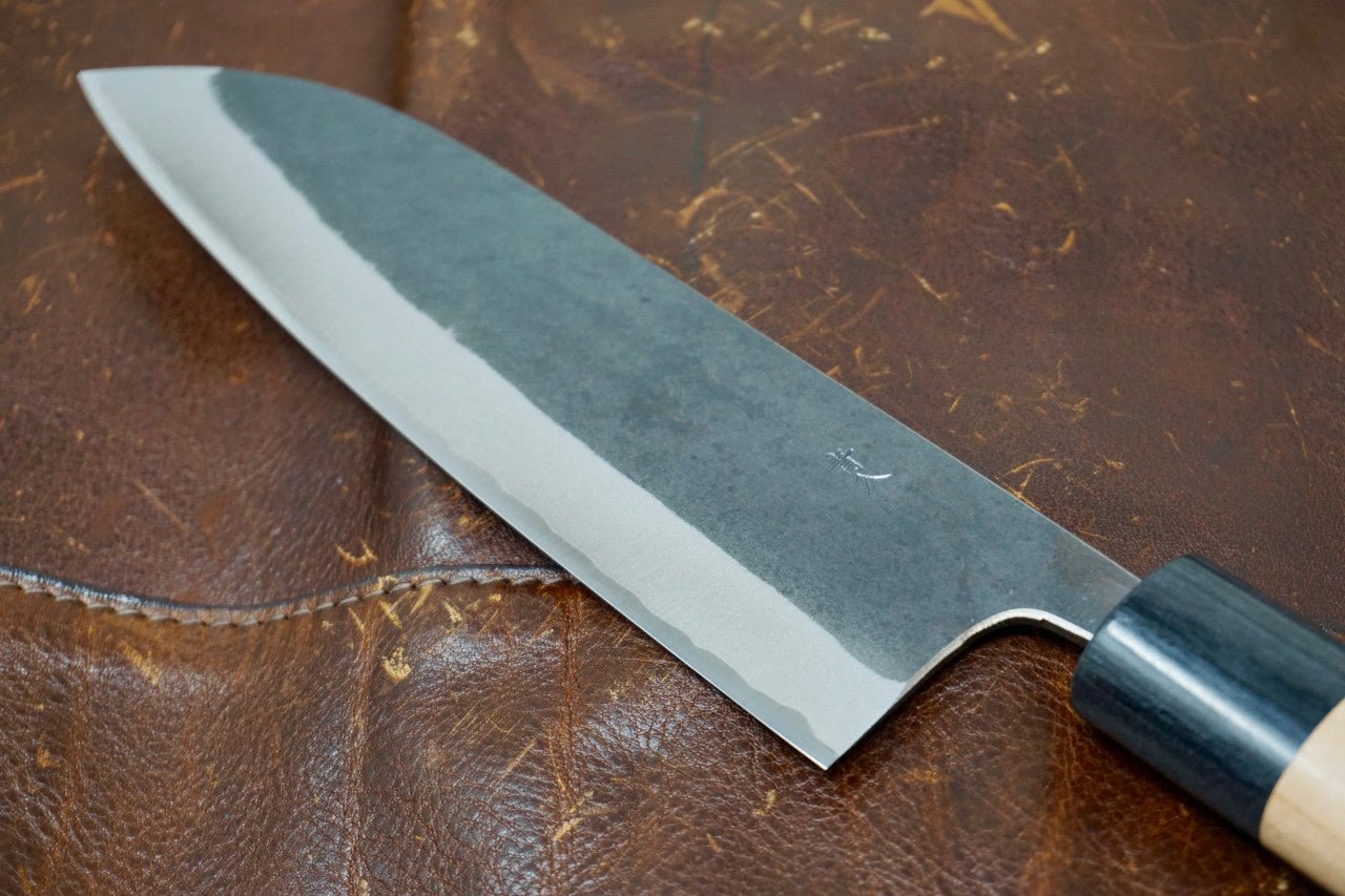 165mm Muneishi Stainless - Clad Aogami #2 Wa Santoku - District Cutlery