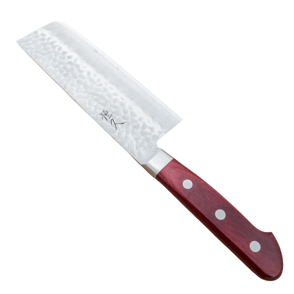 165mm Tsunehisa AUS8 Nakiri Red Yo Handle - District Cutlery