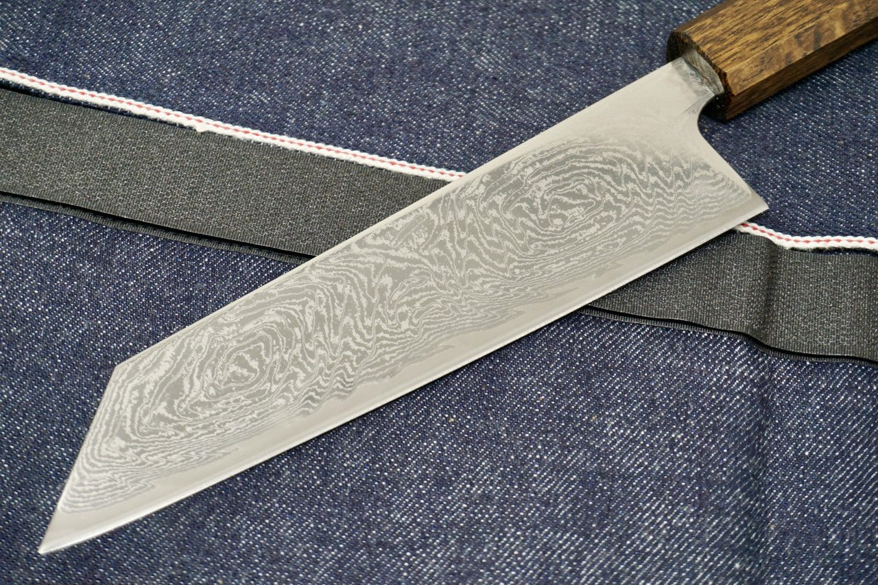 165mm Tsunehisa Nickel Damascus Bunka Wa Handle - District Cutlery