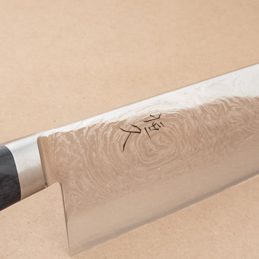 165mm Tsunehisa Nickel Damascus Nakiri Yo Handle - District Cutlery