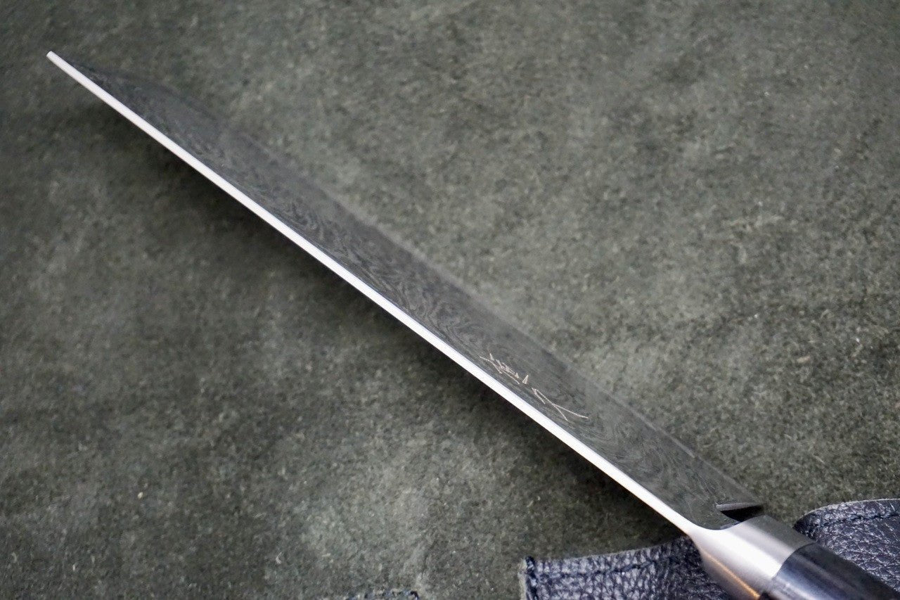 165mm Tsunehisa Nickel Damascus Nakiri Yo Handle - District Cutlery