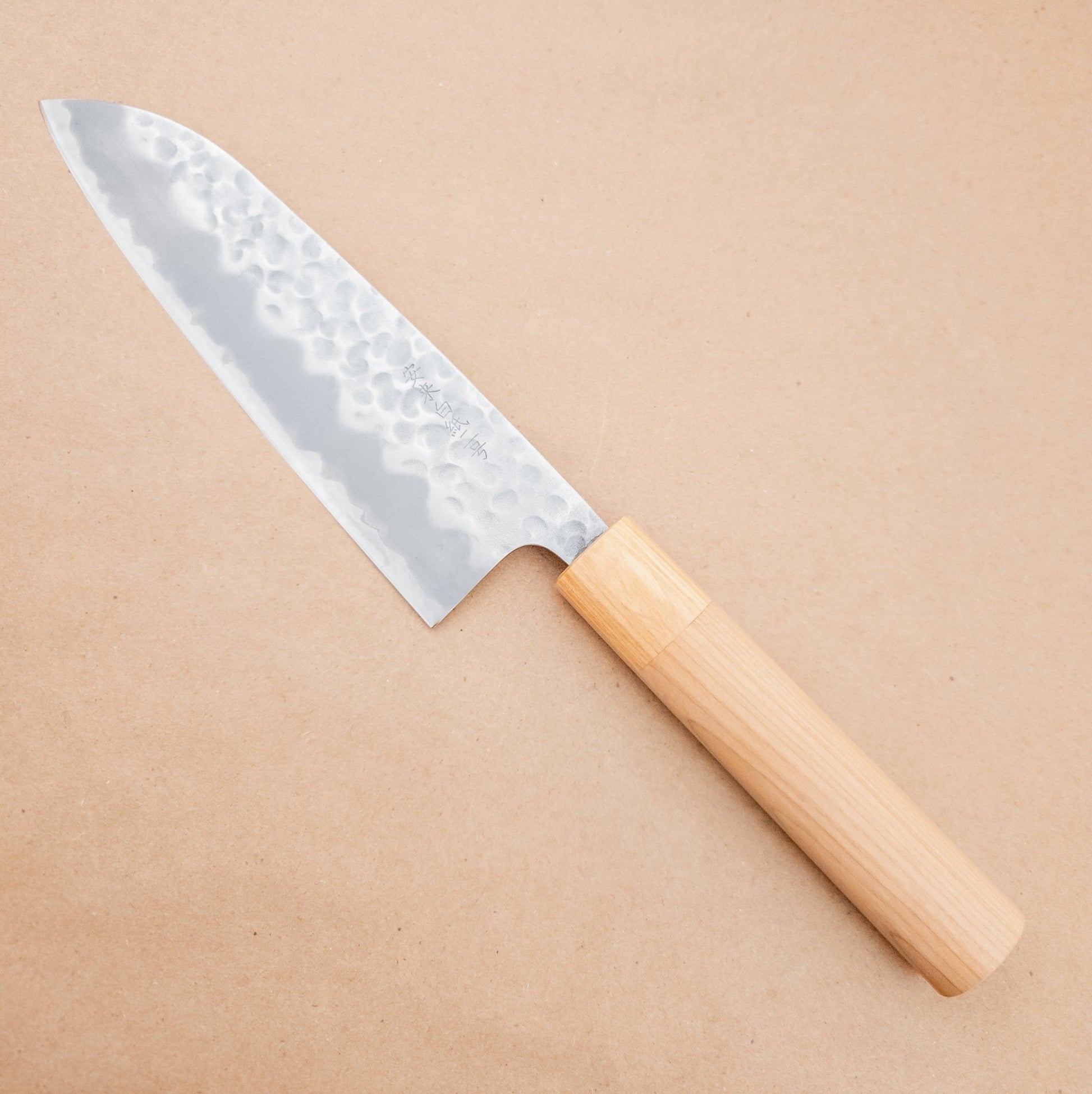 165mm Tsunehisa Shirogami Tsuchime Wa Santoku - District Cutlery