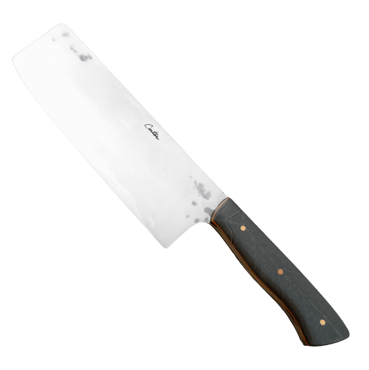 170mm Carter Cutlery Nakiri Micarta Yo Handle - District Cutlery