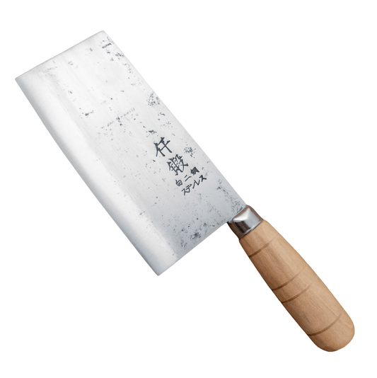 170mm Hatsukokoro Sentan Shirogami Chinese Cleaver - District Cutlery