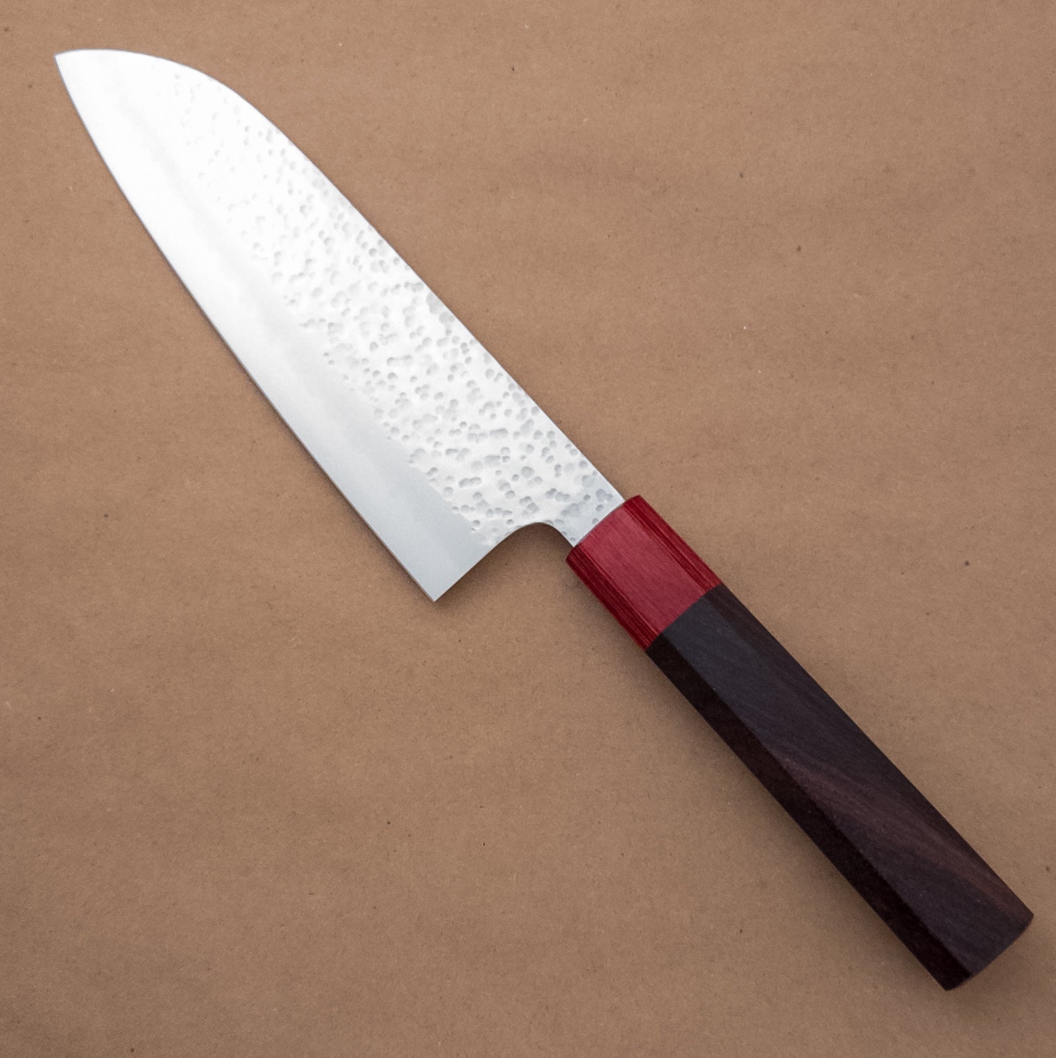 170mm Makoto Kurosaki Style - K VG Coreless Wa Santoku left  side  - District Cutlery