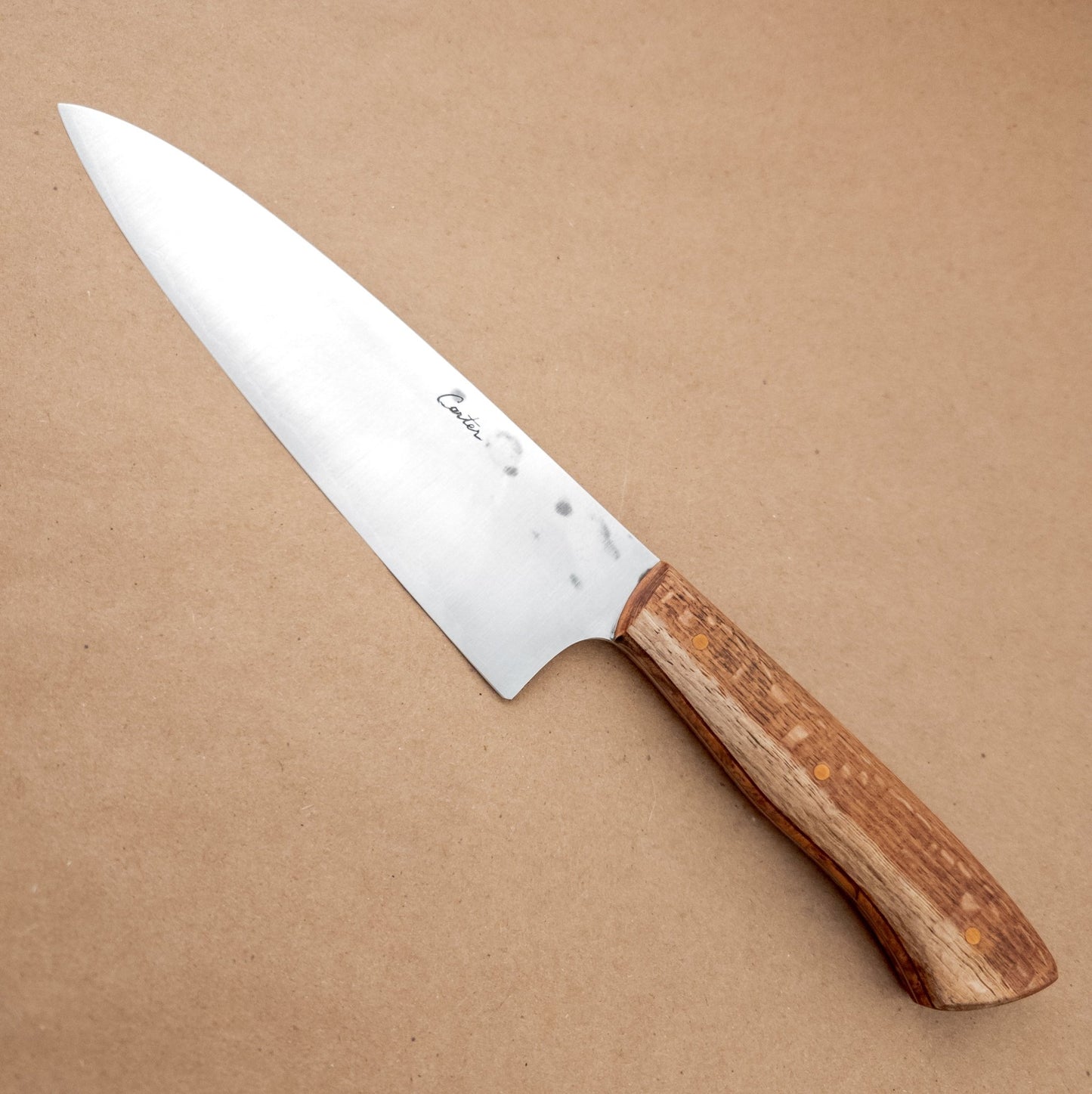 178mm Carter Cutlery Shirogami Gyuto Osage Yo Handle - District Cutlery