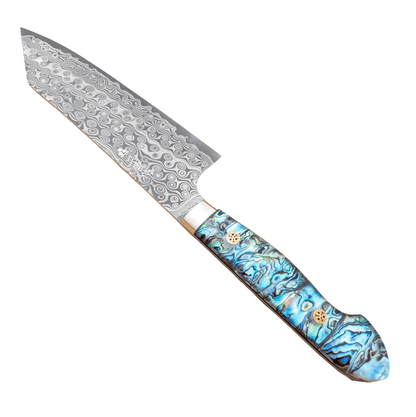 180mm Nigara SG2 Anmon Damascus Bunka Abalone Yo Handle - District Cutlery