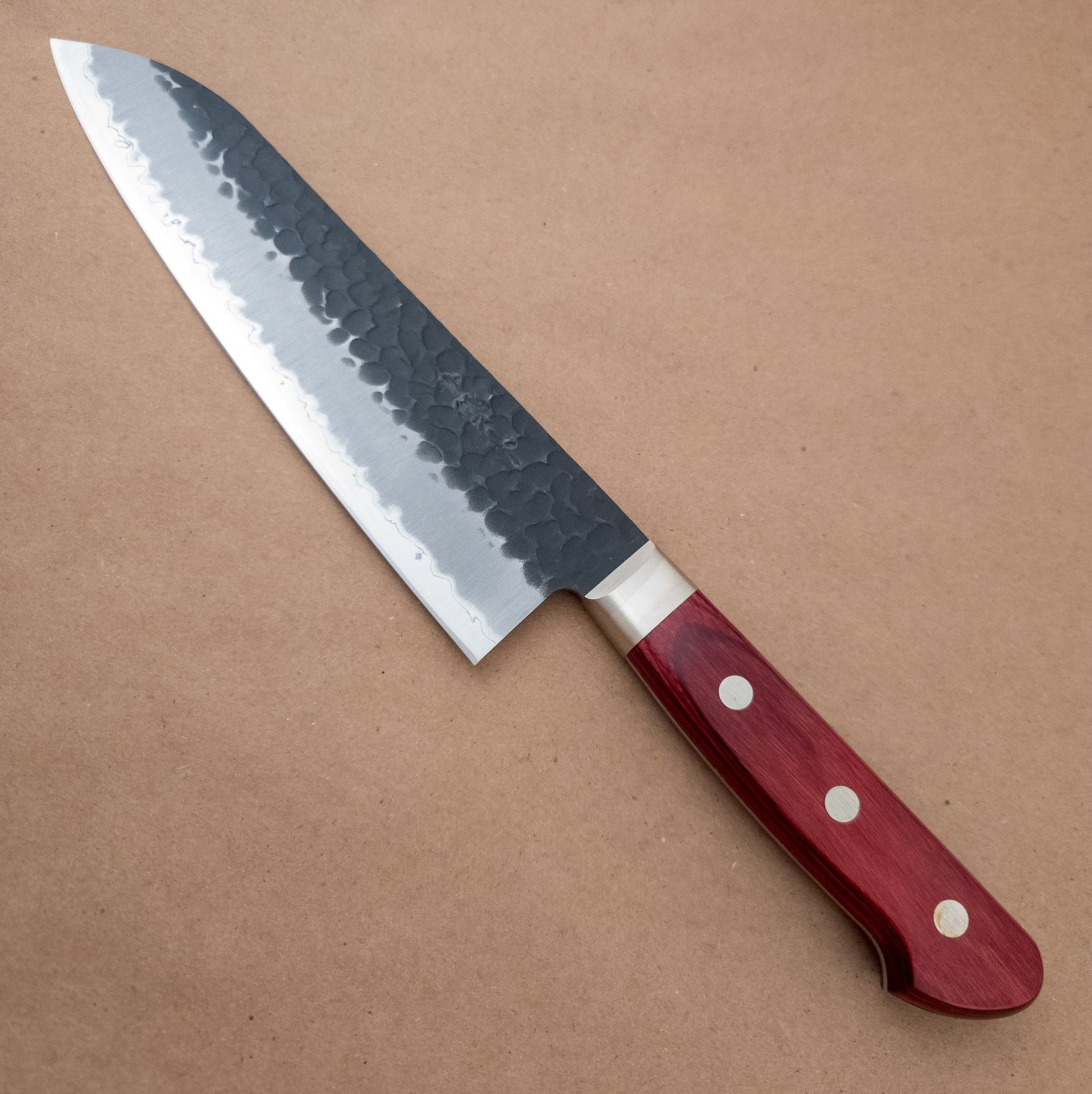 180mm Tsunehisa AS Kurouchi Tsuchime Santoku Yo Handle - District Cutlery