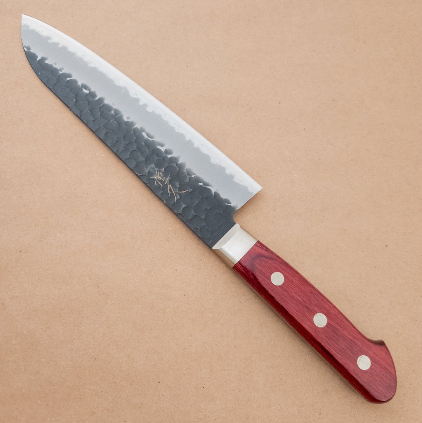 180mm Tsunehisa AS Kurouchi Tsuchime Santoku Yo Handle - District Cutlery