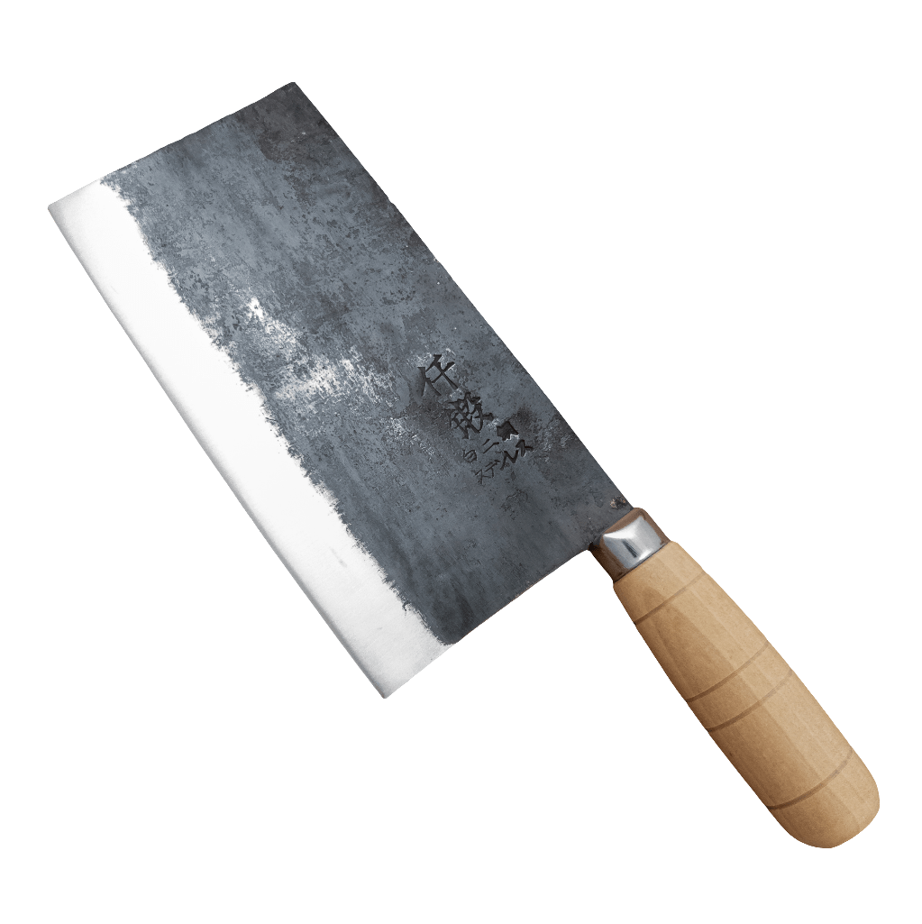 200mm Hatsukokoro Sentan Shirogami Kurouchi Chinese Cleaver - District Cutlery