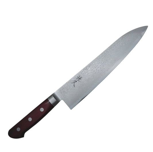 210mm Tsunehisa Damascus VG10 Gyuto Red Yo Handle - District Cutlery