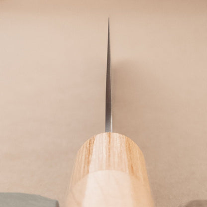 210mm Tsunehisa Shirogami Tsuchime Wa Gyuto choil- District Cutlery