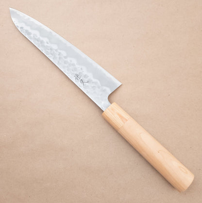 210mm Tsunehisa Shirogami Tsuchime Wa Gyuto right side  - District Cutlery