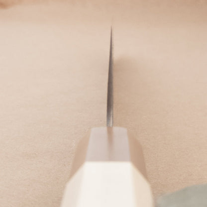 240mm Tsunehisa Shirogami Hammered Wa Gyuto choil - District Cutlery