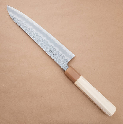 240mm Tsunehisa Shirogami Hammered Wa Gyuto right side- District Cutlery