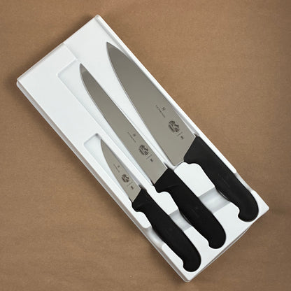 3 Piece Victorinox Fibrox Knife Set Chef Carving Paring