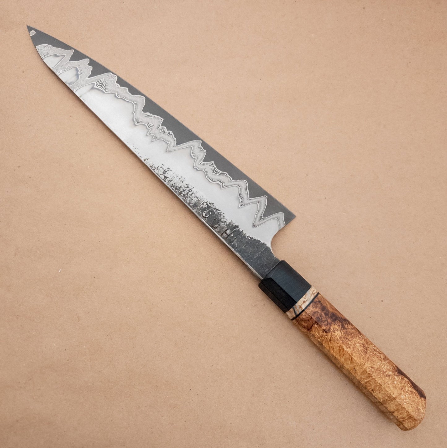 265mm Messerschmeid Huber Apex Ultra 50 - Layer Damascus Clad Wa Gyuto - District Cutlery