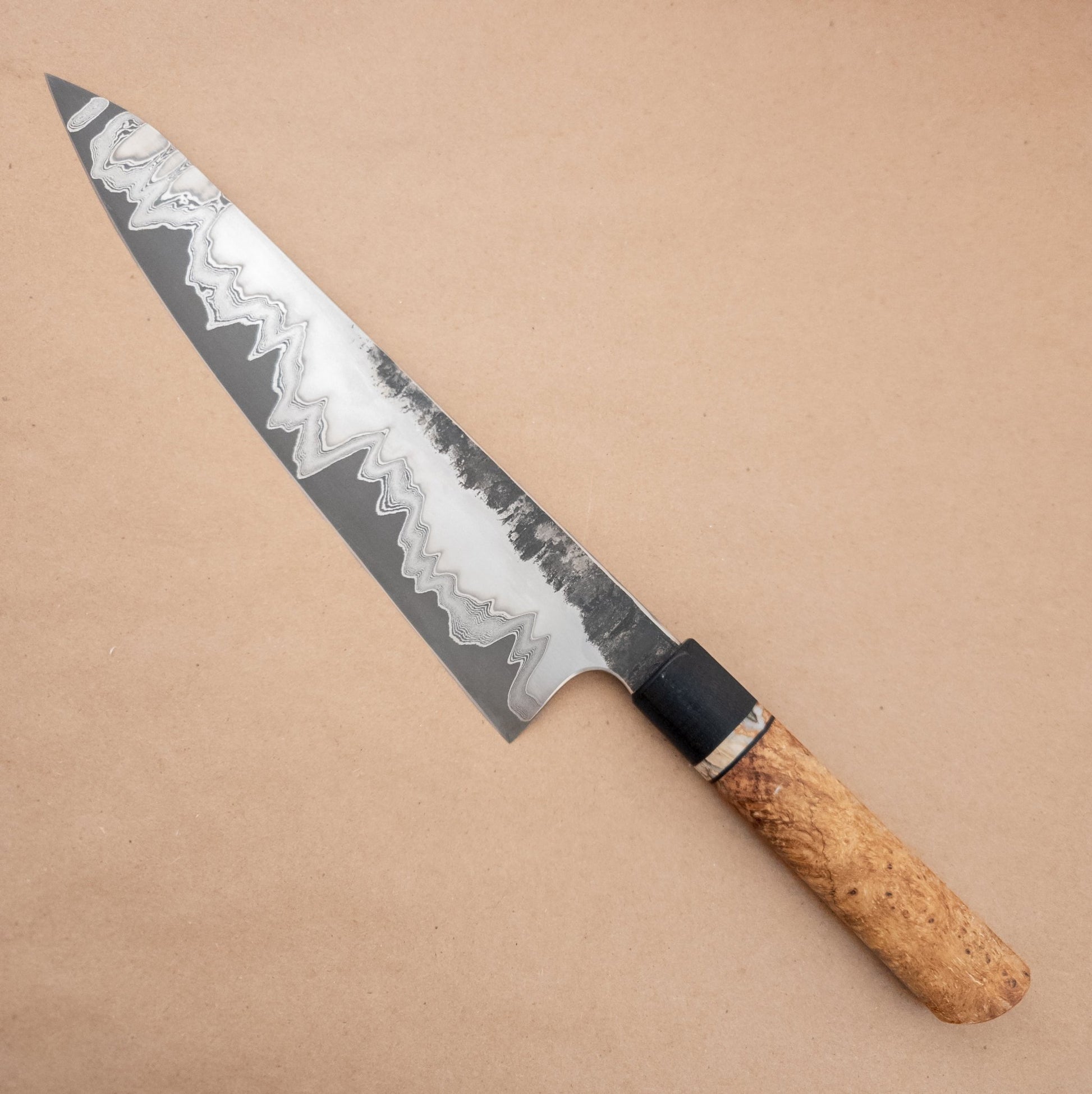 265mm Messerschmeid Huber Apex Ultra 50 - Layer Damascus Clad Wa Gyuto - District Cutlery