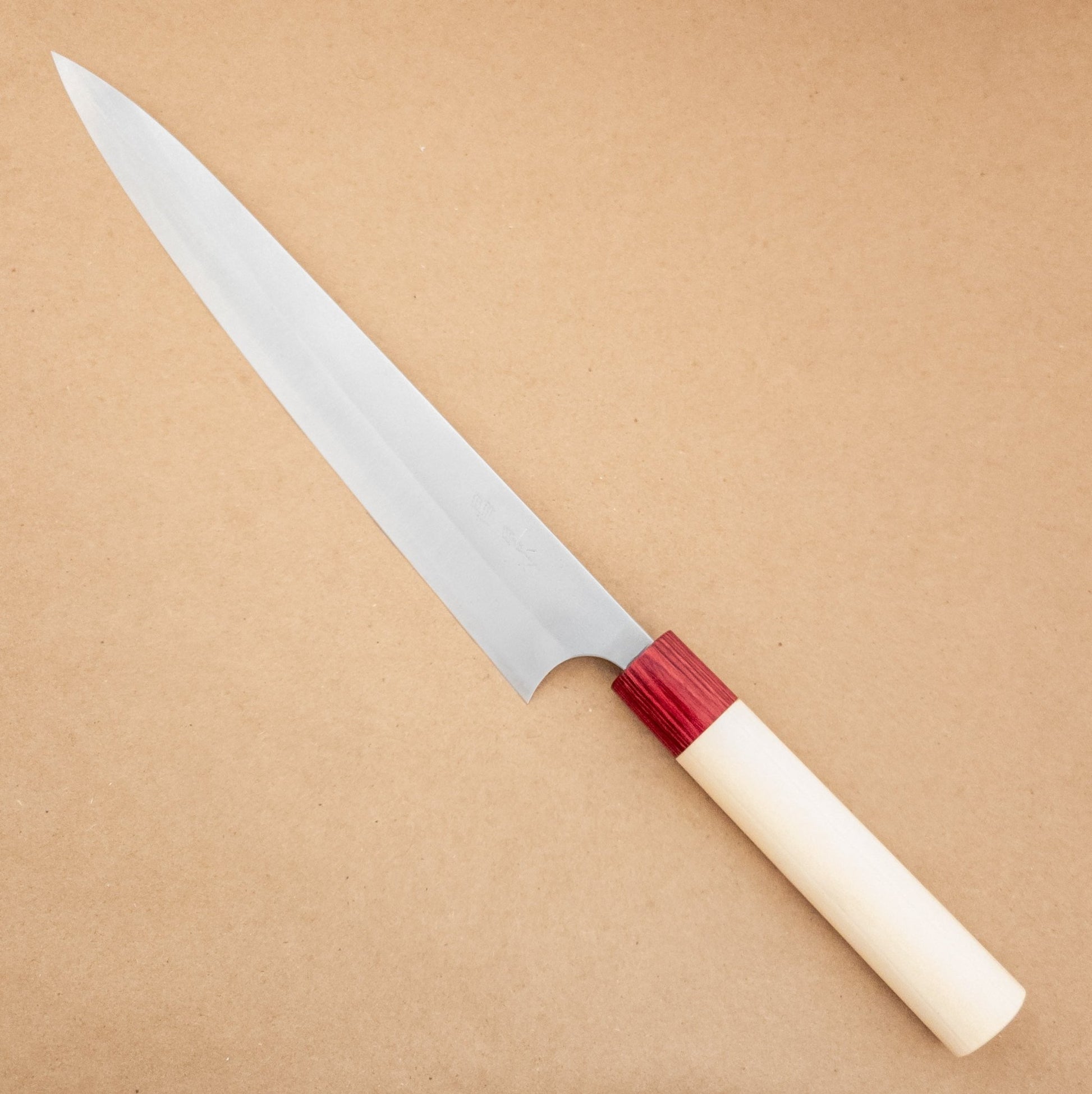 270mm Masakage Yuki Shirogami Wa Sujihiki left side - District Cutlery