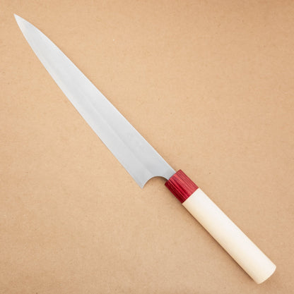 270mm Masakage Yuki Shirogami Wa Sujihiki left side - District Cutlery