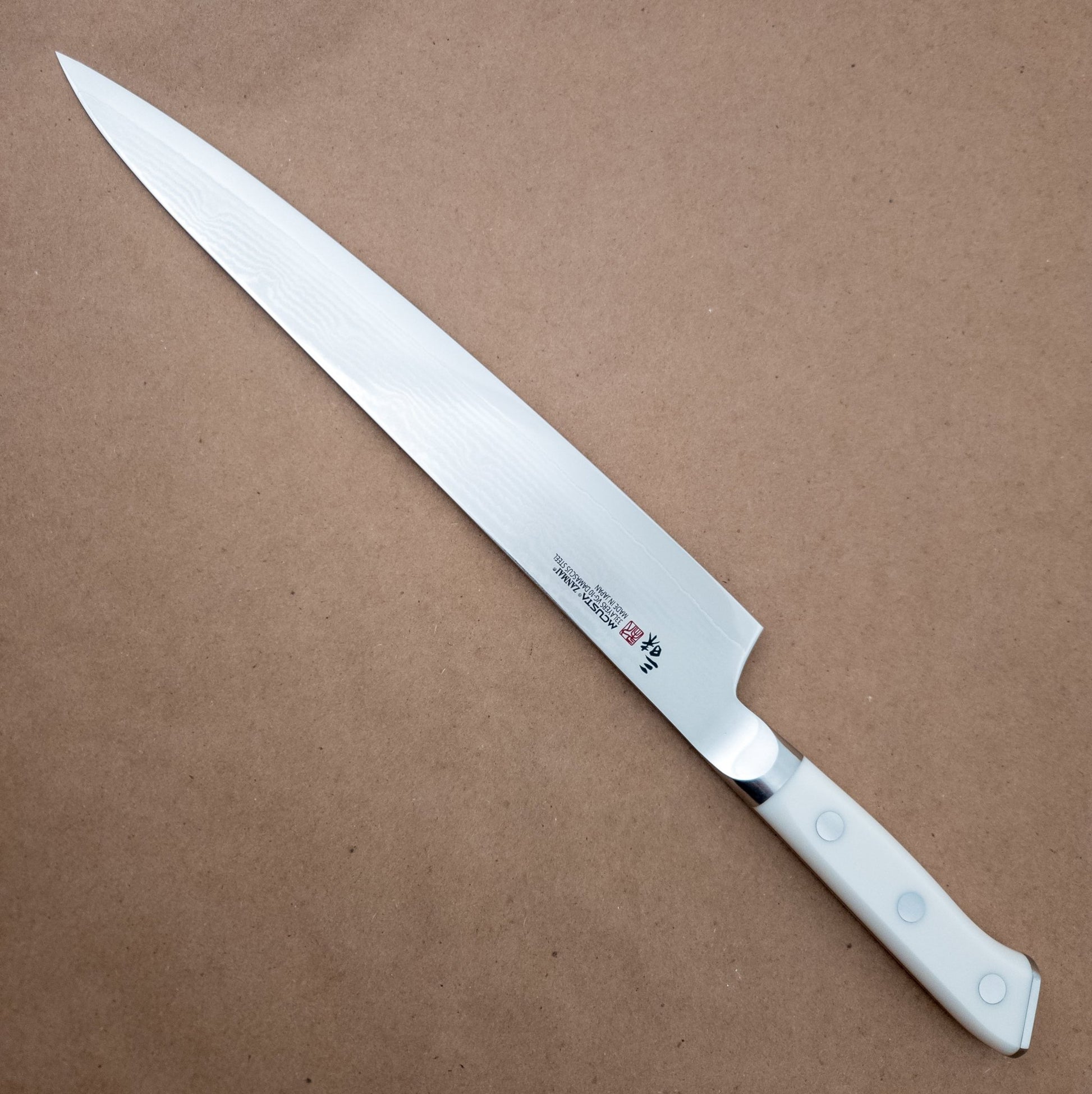 270mm MCUSTA ZANMAI Classic VG10 Sujihiki Corian Yo Handle - District Cutlery