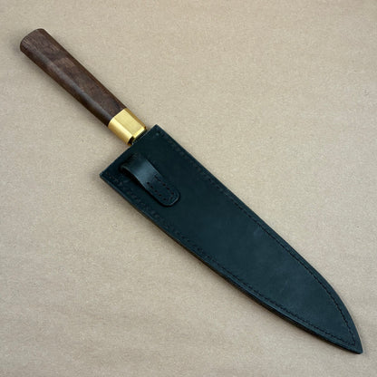 210mm Monolith Apex Aogami Super Wa Gyuto with Leather Cover